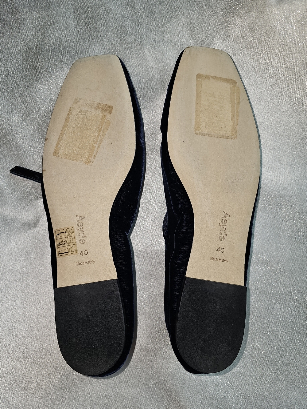 AEYDE Uma Velvet Mary Jane Ballet Flats Sz IT40/US10 - Picture 6 of 11